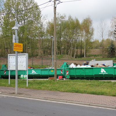 Auf der Umladestation Saugrund stehen Container fr die unterschiedlichsten Abfallarten bereit.